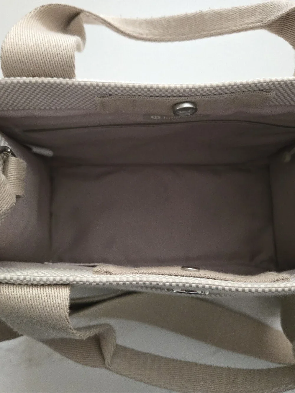 Lululemon Beige Two-tone Crossbody Tote
